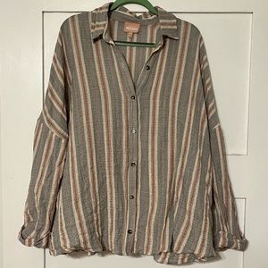 Show me your mumu stripe button down